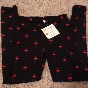 Pink flamingo leggings
